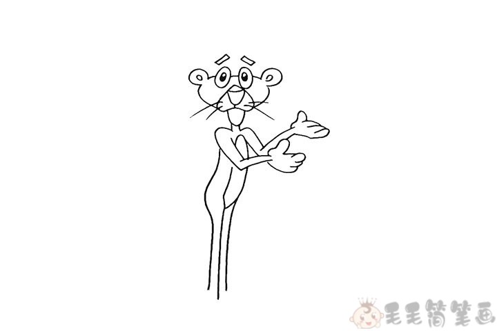 粉红豹简笔画图片步骤