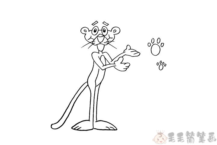 粉红豹简笔画图片步骤