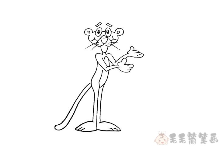 粉红豹简笔画图片步骤