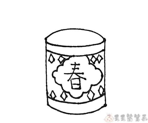炮仗简笔画法步骤四