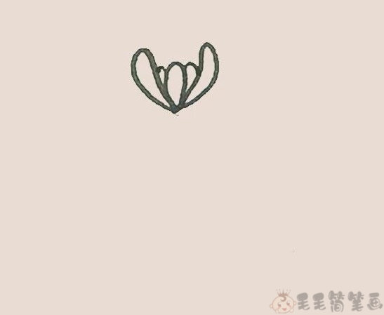 菊花儿童简笔画步骤2