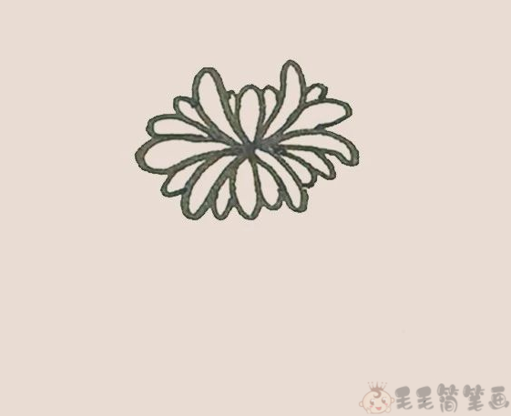 菊花儿童简笔画步骤5