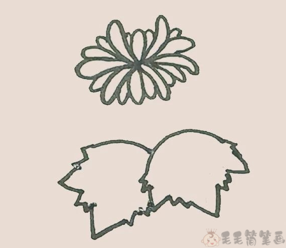 菊花儿童简笔画步骤7