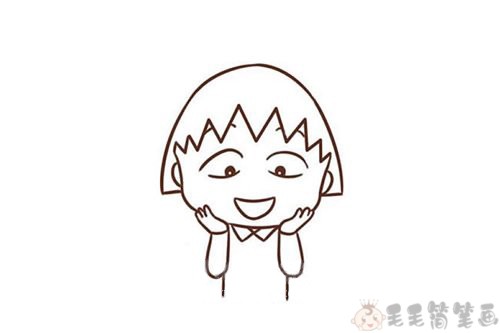 樱桃小丸子简笔画图片5