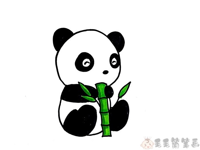 大熊猫简笔画萌萌图片
