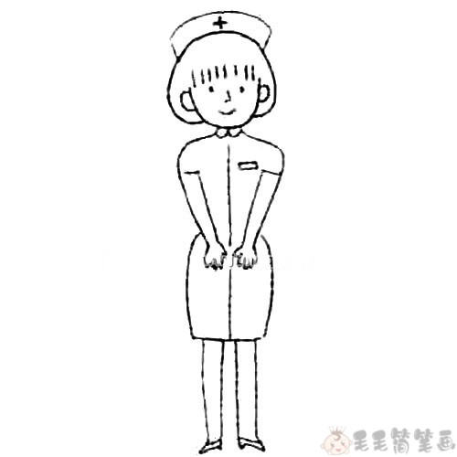 儿童简笔画护士姐姐怎么画,护士简笔画图片教程