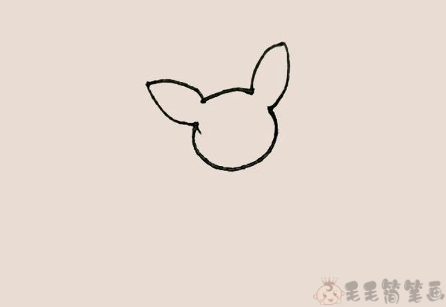 蝙蝠儿童简笔画图片步骤1