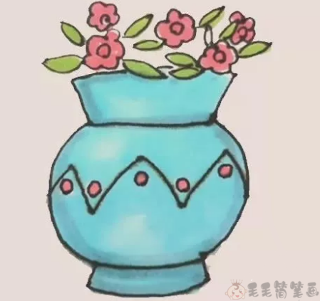 怎样画花瓶简单图片