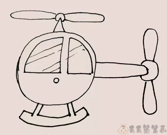 直升飞机儿童简笔画4