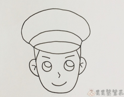 警察叔叔简笔画图片