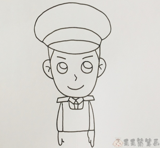 儿童简笔画警察图片