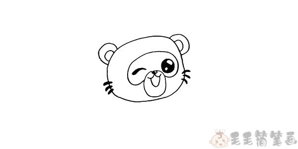 调皮可爱的小浣熊怎么画