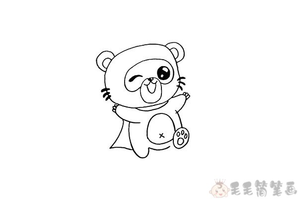 浣熊简笔画