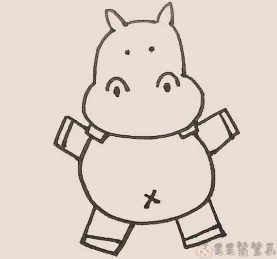 简笔画河马怎么画