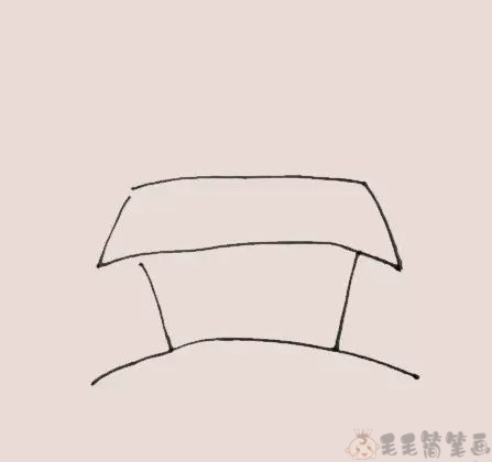 漂亮的房子简笔画图片步骤1