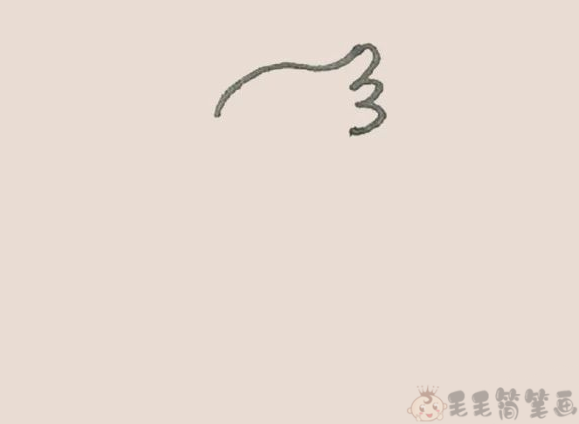 可爱漂亮的小鹦鹉彩色简笔画1