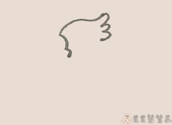 可爱漂亮的小鹦鹉彩色简笔画2