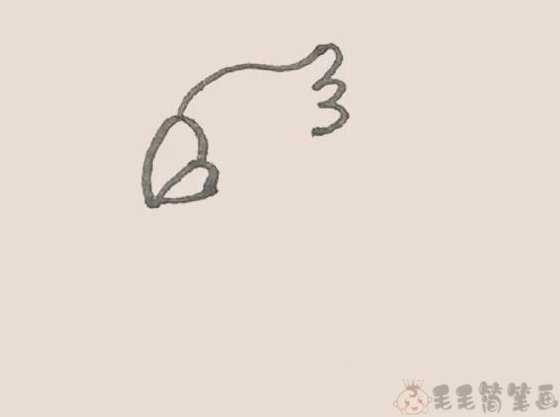 可爱漂亮的小鹦鹉彩色简笔画3