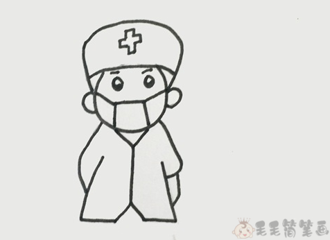 戴口罩的医生简笔画图片