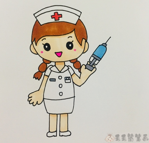 护士画像简笔画图片