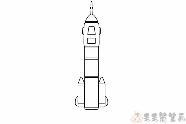 火箭怎么画 简图图片