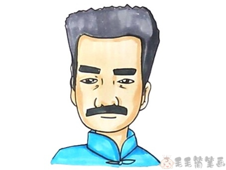 鲁迅先生简笔画,鲁迅的简单画法