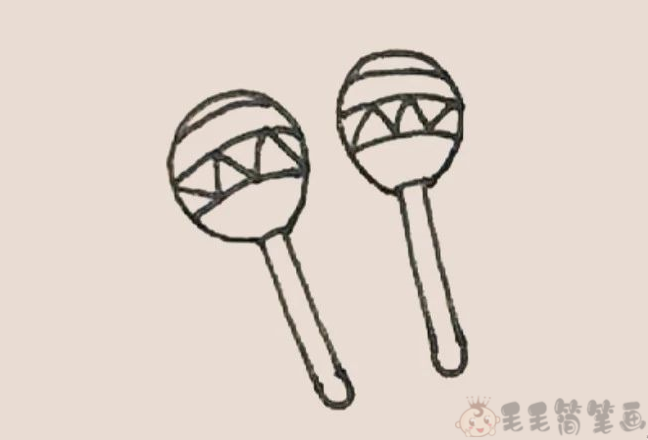 乐器沙锤怎么画