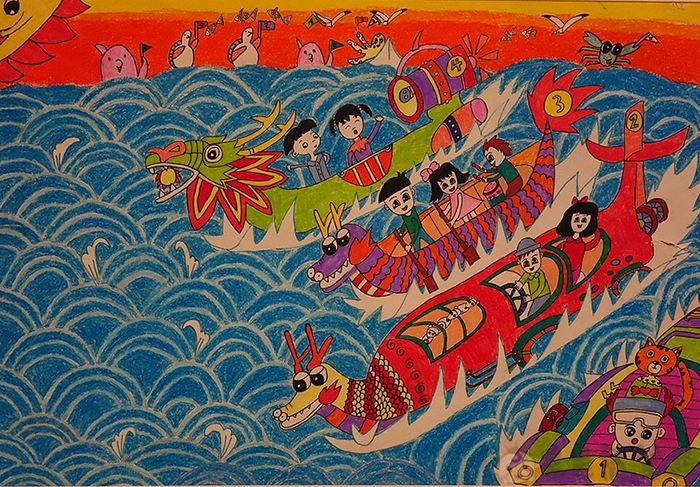 端午节儿童画一等奖画画作品