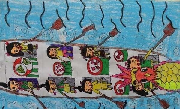 庆端午儿童画图片大全