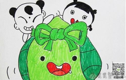 端午节主题儿童美术画画作品