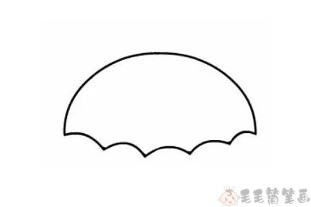 雨伞简笔画,彩色雨伞儿童画