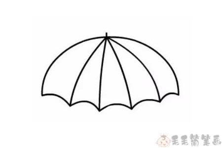 雨伞简笔画,彩色雨伞儿童画