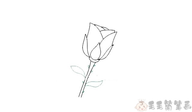 玫瑰花儿童画教程7