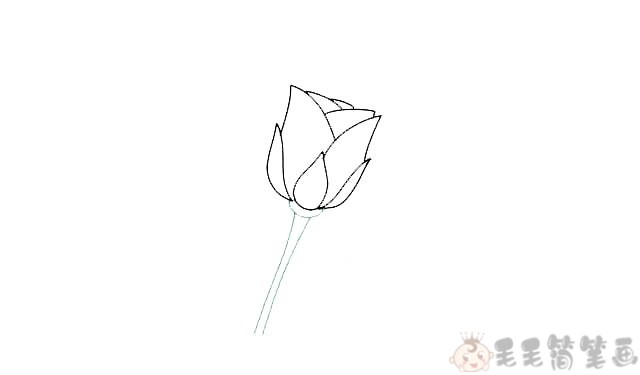 玫瑰花儿童画教程6