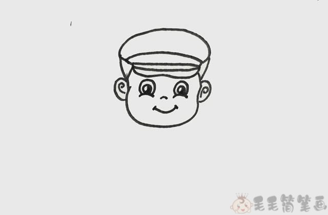 帅气的警察儿童画图片大全
