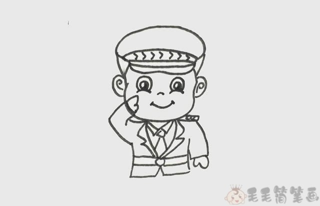 帅气的警察儿童画图片大全