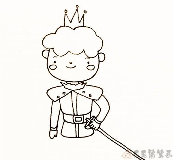 青蛙王子儿童简笔画2