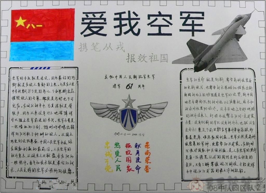 建军节手抄报图片