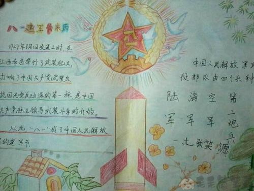 建军节手抄报图片