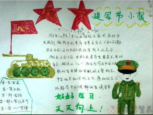 建军节手抄报图片