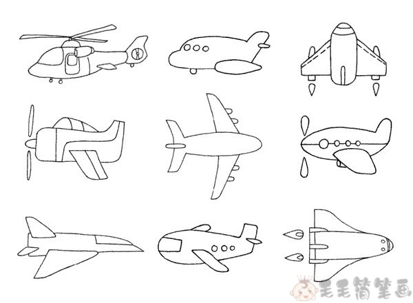 农用飞机简笔画图片图片
