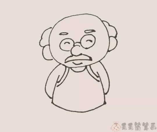 老爷爷幼儿绘画教程