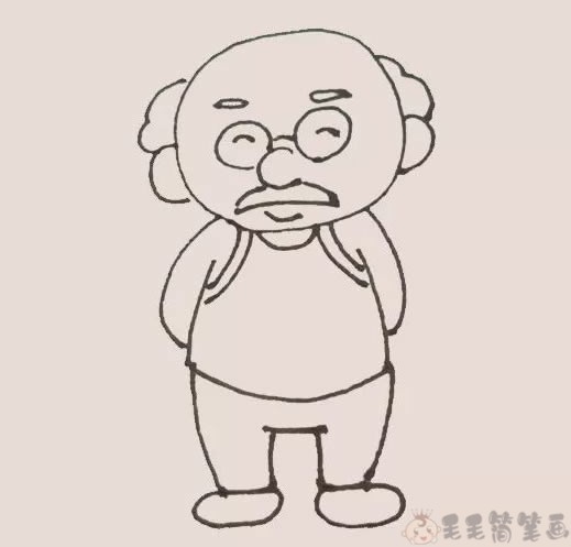 老爷爷幼儿绘画教程