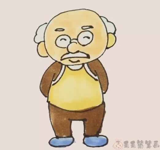 老爷爷幼儿绘画教程