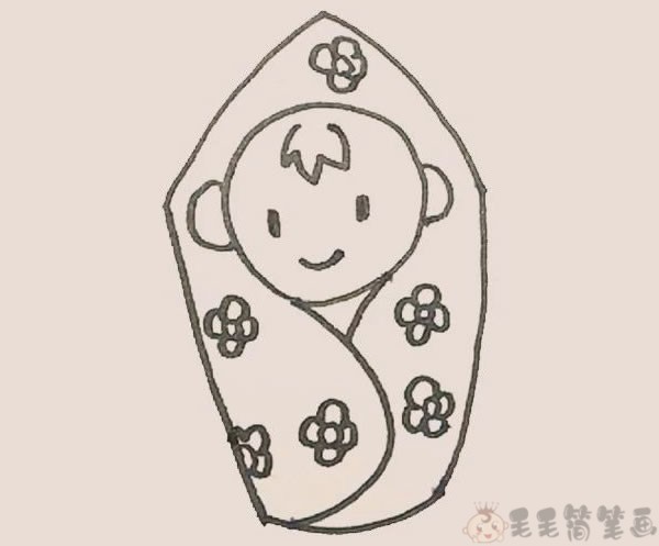 一岁宝宝照片简笔画图片