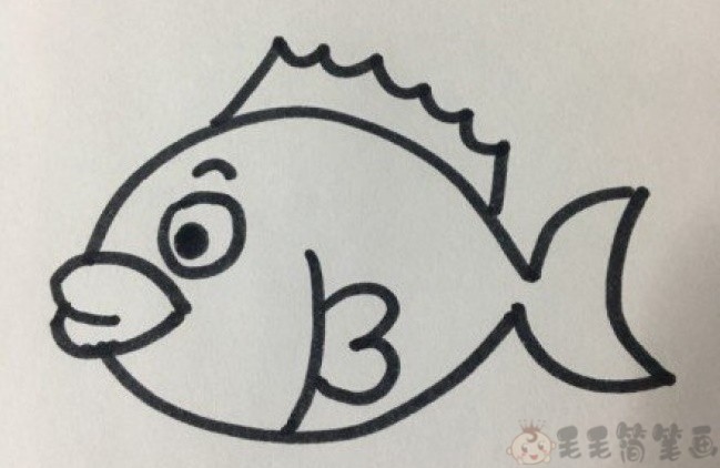 简单的鱼儿童画怎么画