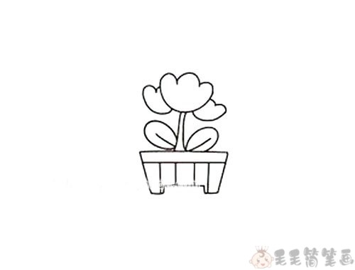 郁金香简笔画画法3