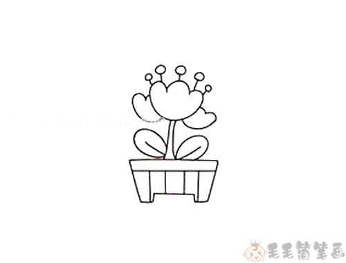 郁金香简笔画画法4