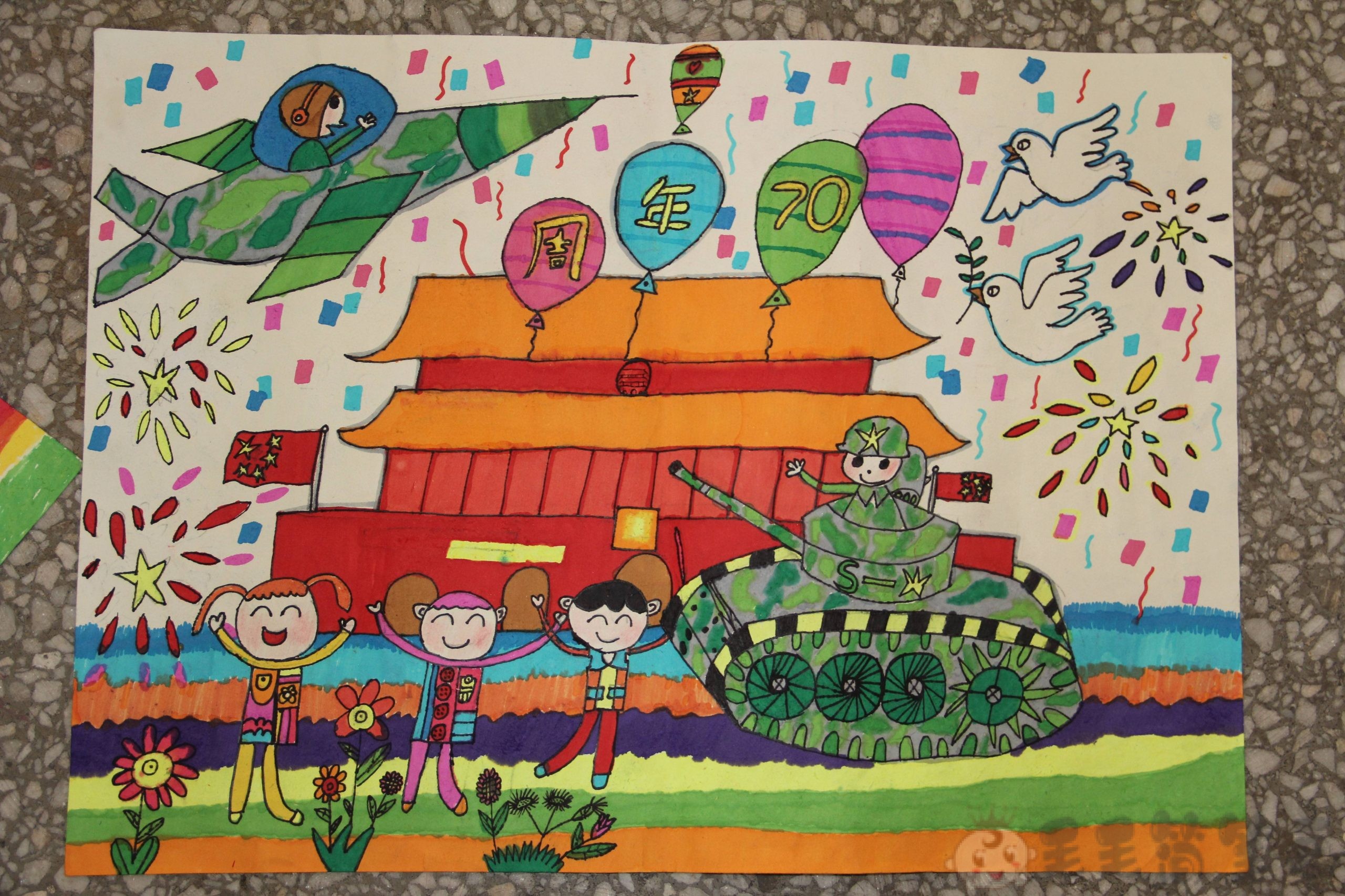 我为祖国添光彩——红幼迎国庆颂祖国画展活动 - 精彩活动 - 萧山区红山幼儿园