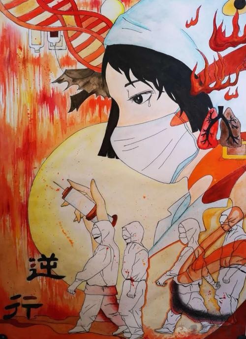 致敬英雄树立理想绘画